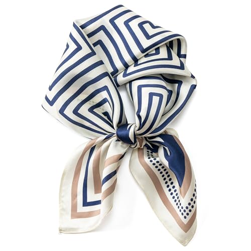 100% Mulberry Silk Scarf for Women, Bandana Square Satin Neck Head Scarf for Hair 27