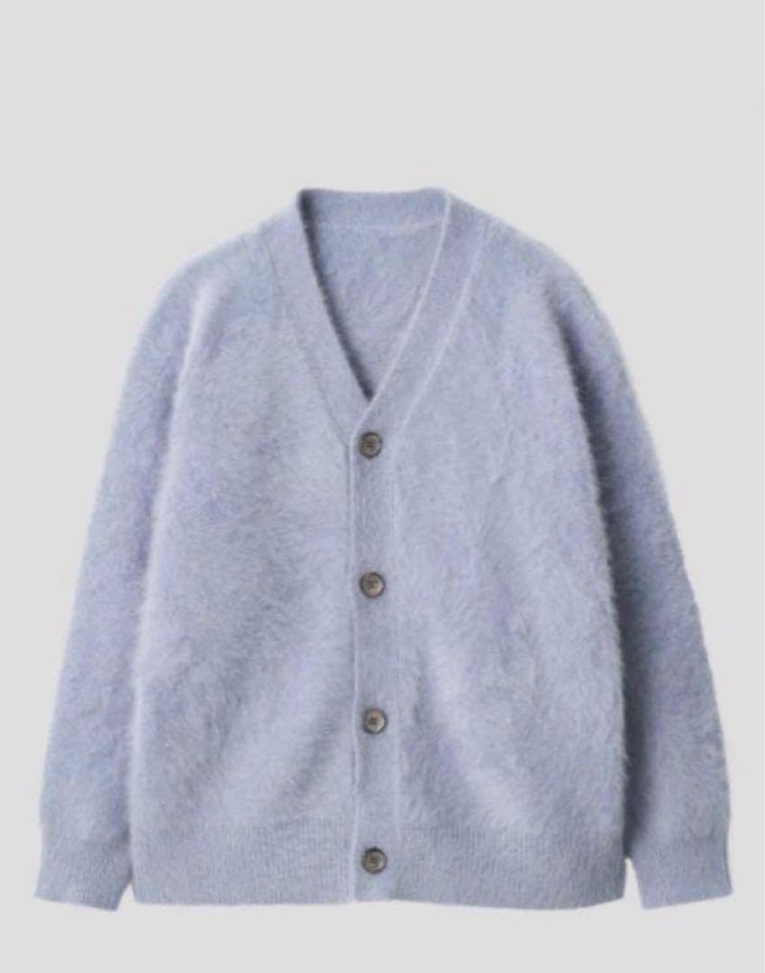 Amazon.co.jp: 佐藤健 Abyts ライトブルー シャギーカーディガン 男女  