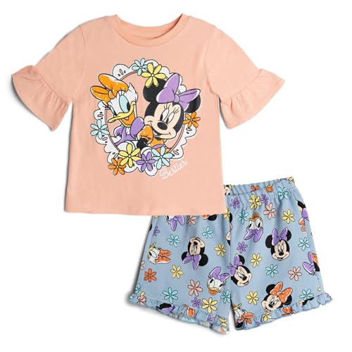 Image of Disney Mickey Mouse & Friends Girls' 2-Piece T-Shirt and Shorts Set for Baby & Kids