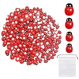 Simulation ladybird shape: these wooden decorations have the shape of a ladybird that looks vibrant and delicate, the waterproof adhesive ladybird decoration remains well on most flat surfaces and remove without damage to the material, and there will be no residue.