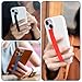 Mabor 3Pcs Reusable Silicone Phone Strap Grip Holder Wireless Charging Compatible Detachable Universal Finger Loop Holder for Back of Phone Cases