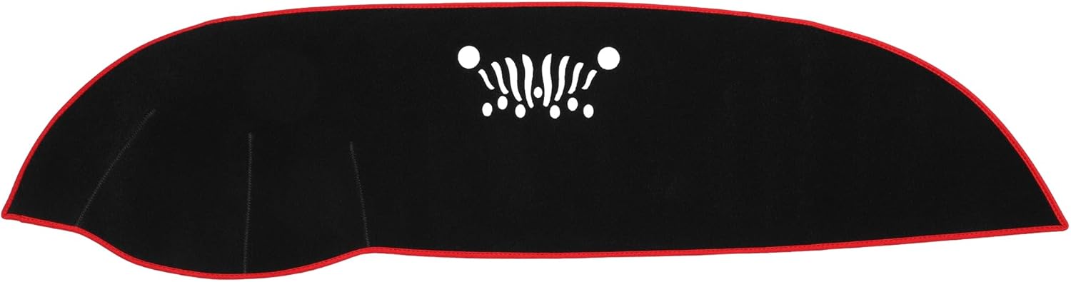 Car Dashboard Cover Mat Compatible for Kia Sorento 2017-2020, Protective Polyester Red Center Console Interior Trim Dash Board Mat