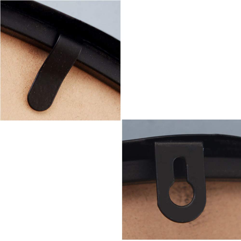 Wandmontierter Eitelkeitsspiegel, Einfaches Wandmontage-Make-Up-Badezimmer Runde Armatur,Schwarz,70 cm