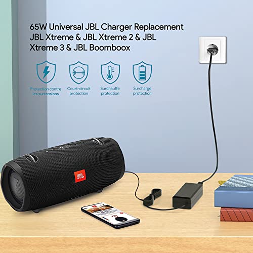 Taifu 19V Ac Dc Adapter Charger For Jbl Xtreme Xtreme 2 Xtreme 3, Jbl Boomboox Portable Wireless Bluetooth Speaker (Black Blue Red) Jblxtremeblkus/Jblxtremebluus/Jblxtremeredus Jbl Power Cord 9.84Ft #TOP3