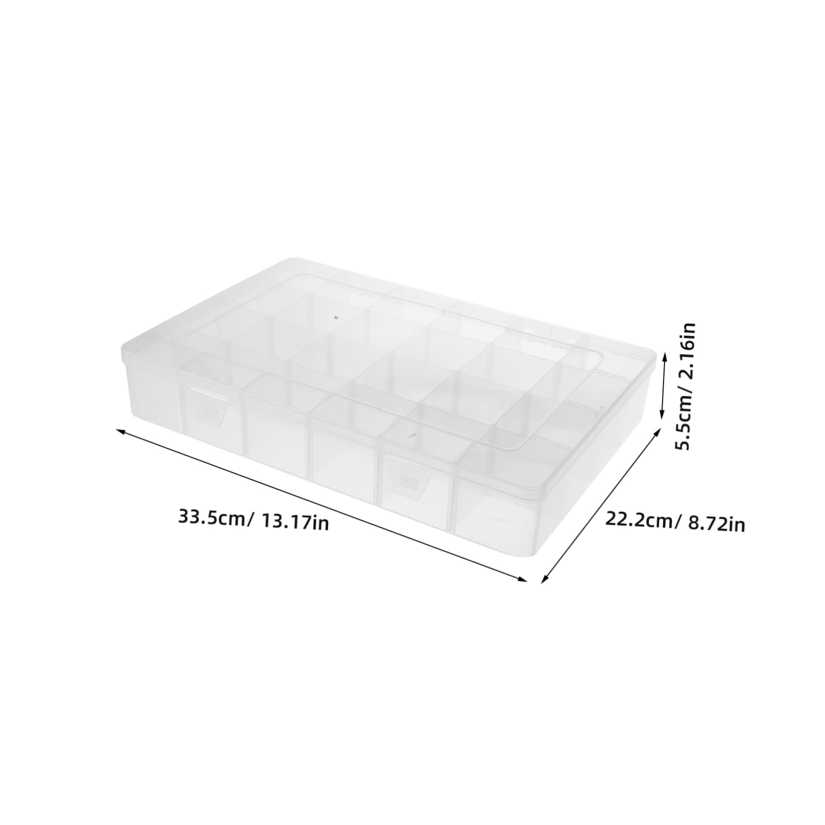SHINEOFI 2stücke Kunststoffbox mit Abnehmbaren Fächern Transparenter Aufbewahrungsbehälter für Kleinteile Organizer-Box mit Fächern für Bastelarbeiten Platzsparende Mehrzweck-kunststoffbox