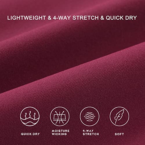 Willit Girls Leggings Athletic Youth Kid's Dance Running Yoga Leggings Pants Active Compression Tights With Pockets Wine Red M #TOP3
