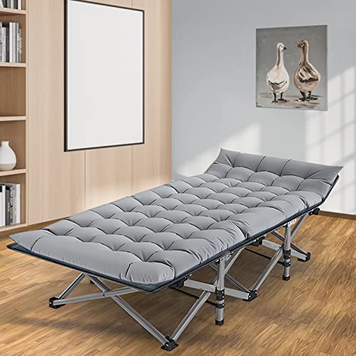 Oeyal Folding Camping Cots For Adults, Folding Cots For Sleeping, Portable Travel Camp Cots Guest Bed, Heavy Duty Sleeping Cot With Mattress And Carry Bag For Indoor & Outdoor Use #TOP2