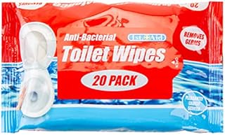 VFM - Anti-Bacterial Toilet Seat Wipes Bathroom Cleaning - 1st Aid (20 Pack)