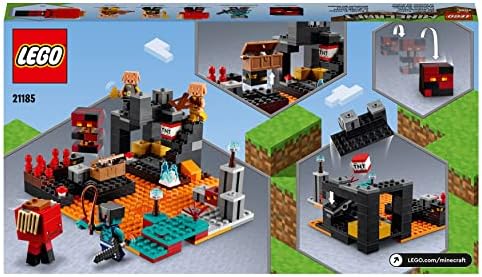 LEGO 21185 Minecraft The Nether Bastion Set, Battle Action Toy with Mob, Piglin Brute & Strider Figures, for Kids, Boys and Girls Age 8 Plus
