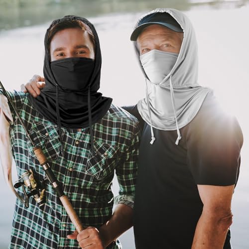 Image of Patelai 6 Pcs Summer Balaclava UV Face Mask Sun Protection Cooling Hood Full Head Face Cover for Women Men Cycling Fishing
