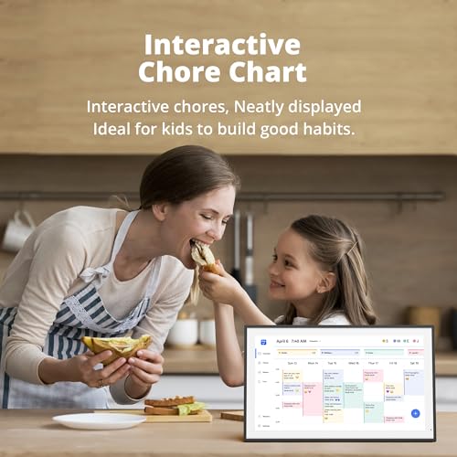 Dragon Touch 21.5" Digital Calendar Chore Chart – 1080P Full HD Interactive Touchscreen, Smart Family Planner, Hearth Display Digital Calendar Wall & Desk Mountable for Seamless Scheduling Black by Dragon Touch - Image 7