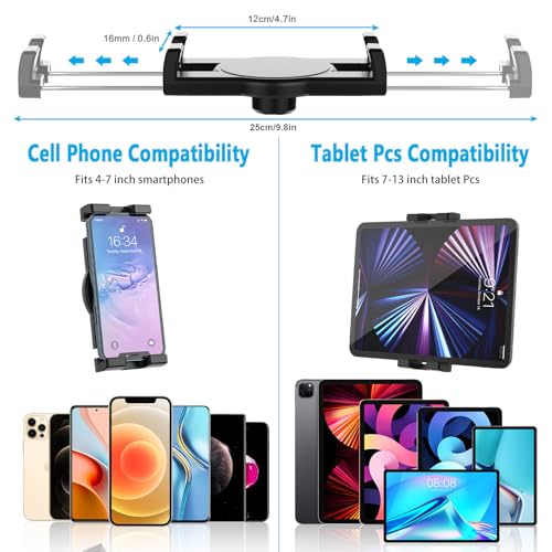 Oilcan Porta Tablet Cucina, Supporto Tablet Tavolo Credenza Cucina Con Clip In Metallo Regolabile Per Ipad Mini Air Pro, Iphone, Samsung Tab, Switch, Lenovo, Cellulare & Tablet Da 4-12.9" - 2