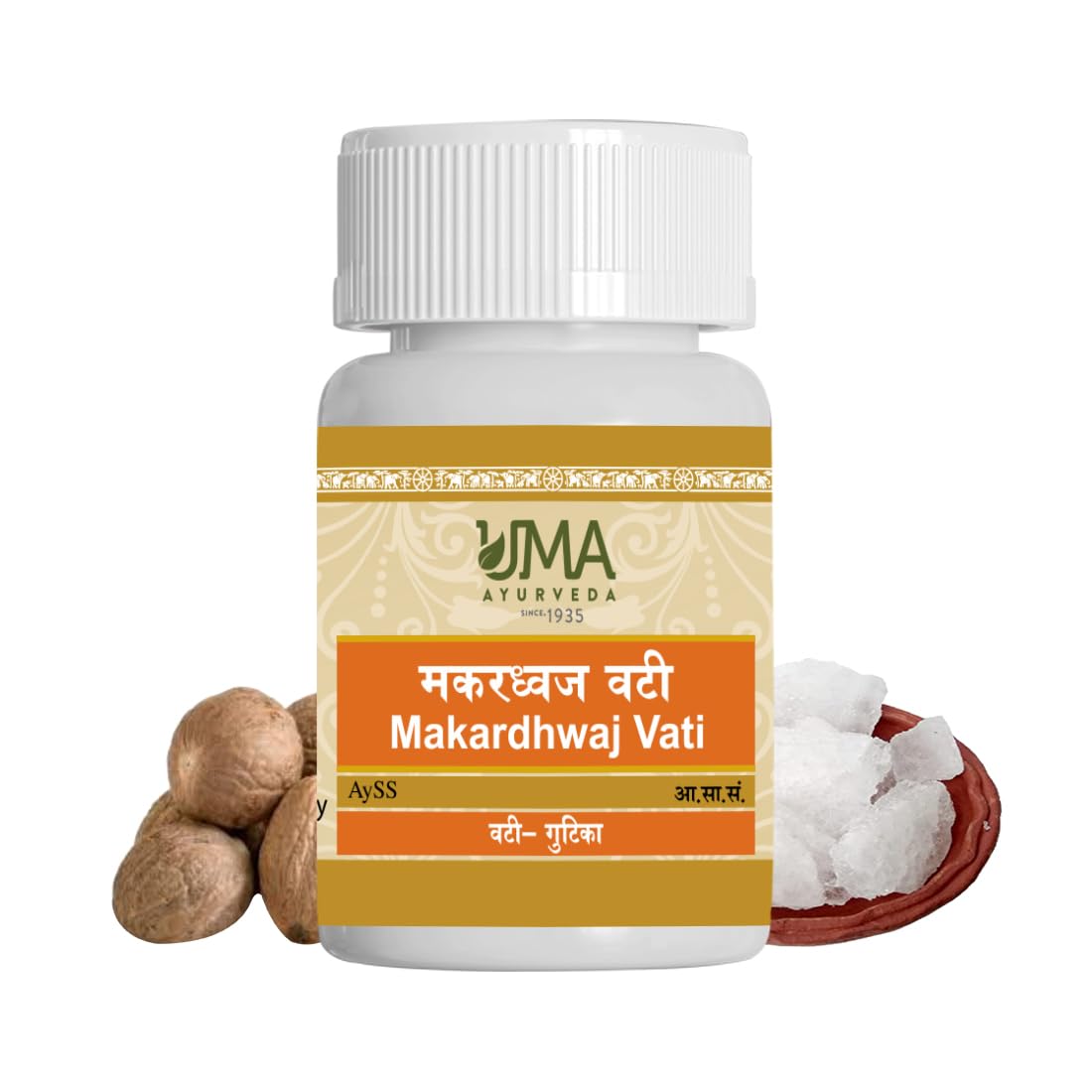 Uma Ayurveda Makardhwaj Vati Ayurvedic Tablet Useful in Men Health (40 Tab)