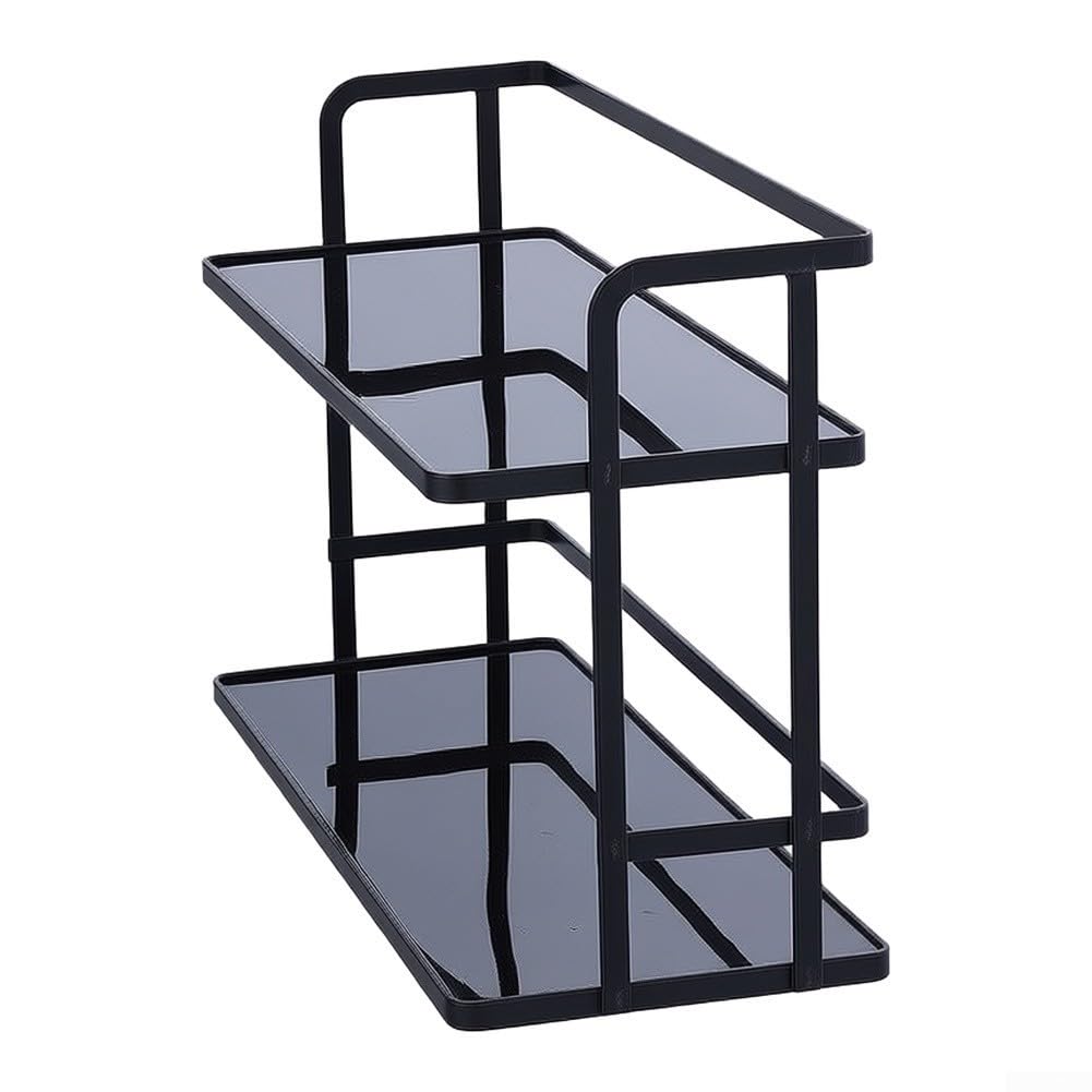 Organizador Cocina 2 Baldas para acero Negro Organizador Cocina