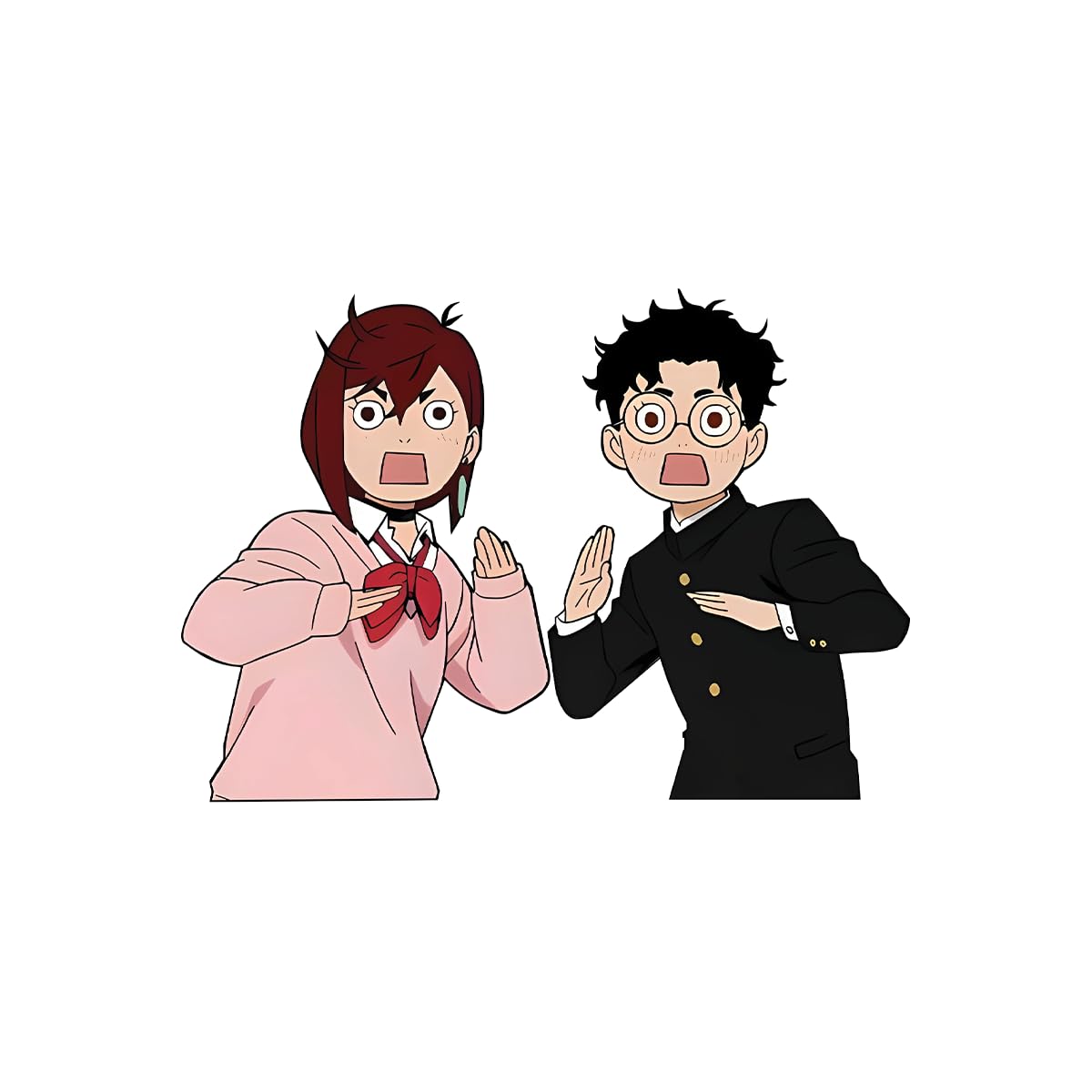 Jiji Aira Ayase Okarun Momo Turbo Granny Anime Manga Decal Stickers for Cars Laptop Skateboard Wall Decor UV Resistant (Okarun and Momo)