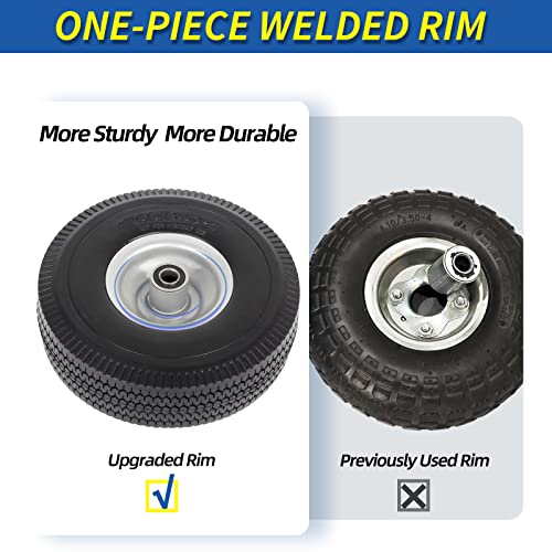 GICOOL 4.10/3.50-4" Flat Free Tire and Wheel for Hand Truck Garden Cart 2Pk by GICOOL - Used condition - Image 6