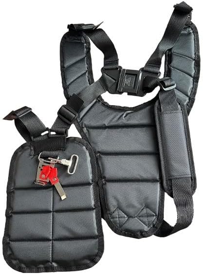 Comfort Padded Belt Double Shoulder Strap,for Brush Cutters/Trimmers/Trimmer Harness, Garden Brush Cutter Lawn Mower Weed Eater Harness Double Shoulder Strap,Black.