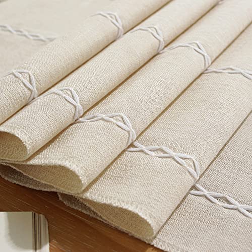 Pocass Farmhouse Table Runner Rustic Table Runners With Handmade Tassel, Vintage Woven Cotton Linen Table Runner 72 Inches Long For Party Dining Table Decoration (Ivory, 13X72 Inch) #TOP5