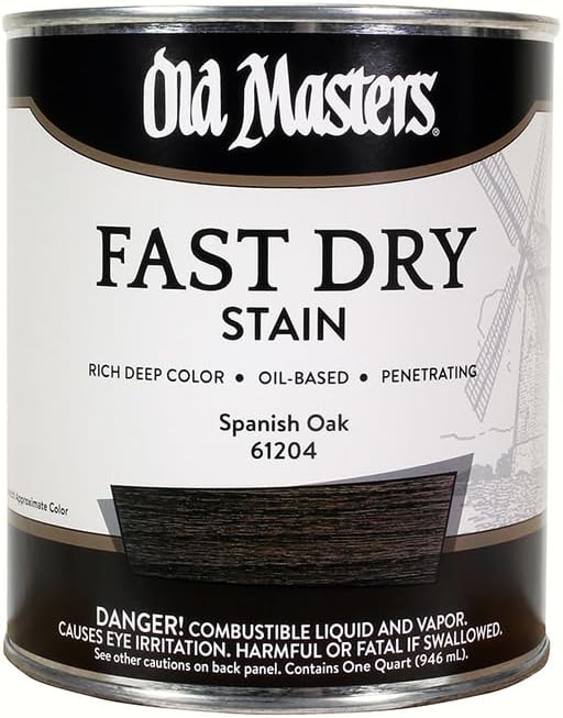 4-Pack of 1 qt Old Masters 61604 Natural Walnut Fast Dry Stain Interior Oil-Based Wood Stain