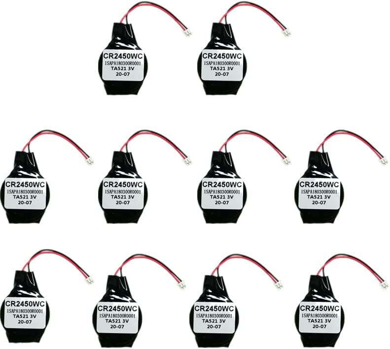 10 unidades para ABB TA521-1SAP180300R0001 - CR2450WC 3V / 550mAh PLC batería de repuesto