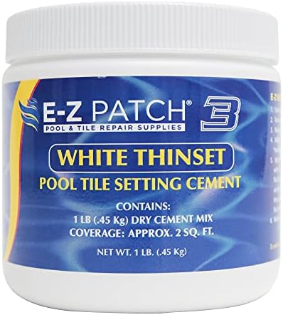 3 Thinset Pool Tile Setting Cement, 1 lb., White