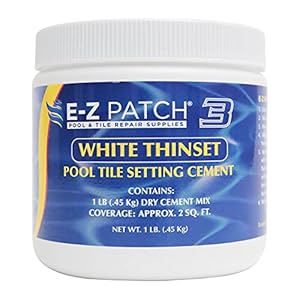 3 Pool Tile Thinset Cement for Repairs – Color Adjustable Pool Tile Adhesive (1 lb)