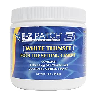 3 Thinset Pool Tile Setting Cement, 1 lb., White