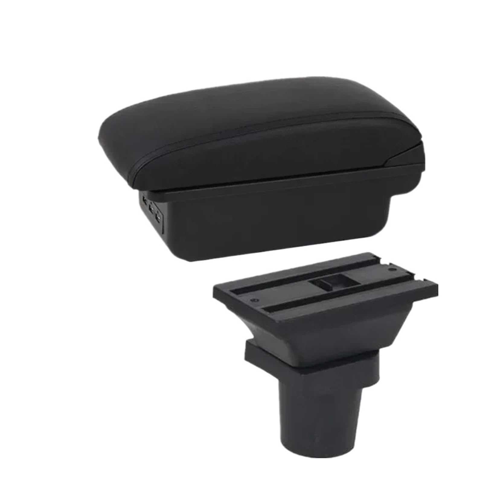 Umdjju B1 Black Line 3Usb For Mitsubishi For Colt 2008-2023 Car Armrest Central Storage Box Retrofit Accessories Car Centre Console Armrest Box(B1 Black Line 3Usb)