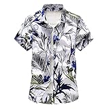 Materiale ad asciugatura rapida - Camicia da spiaggia estiva da uomo, sytles, colori e motivi tradizionali hawaiani con un tratto utilitario unico, morbido e traspirante, setoso e leggero e resistente, ti mantiene comodo al lavoro / a casa tutto il tempo.