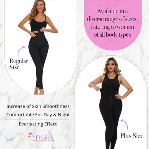 eumygrl Espartilho legging feminina de cintura alta – modelador de bumbum, controle de barriga, mode