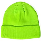 Paladoo Slouchy Beanie Hat Soft Warm Ski Cap (Lime Green)