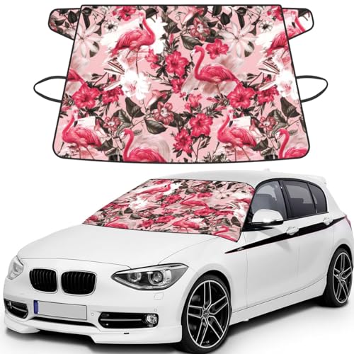 Protector de parabrisas de coche impermeable con diseño floral para proteger de heladas y rayos UV