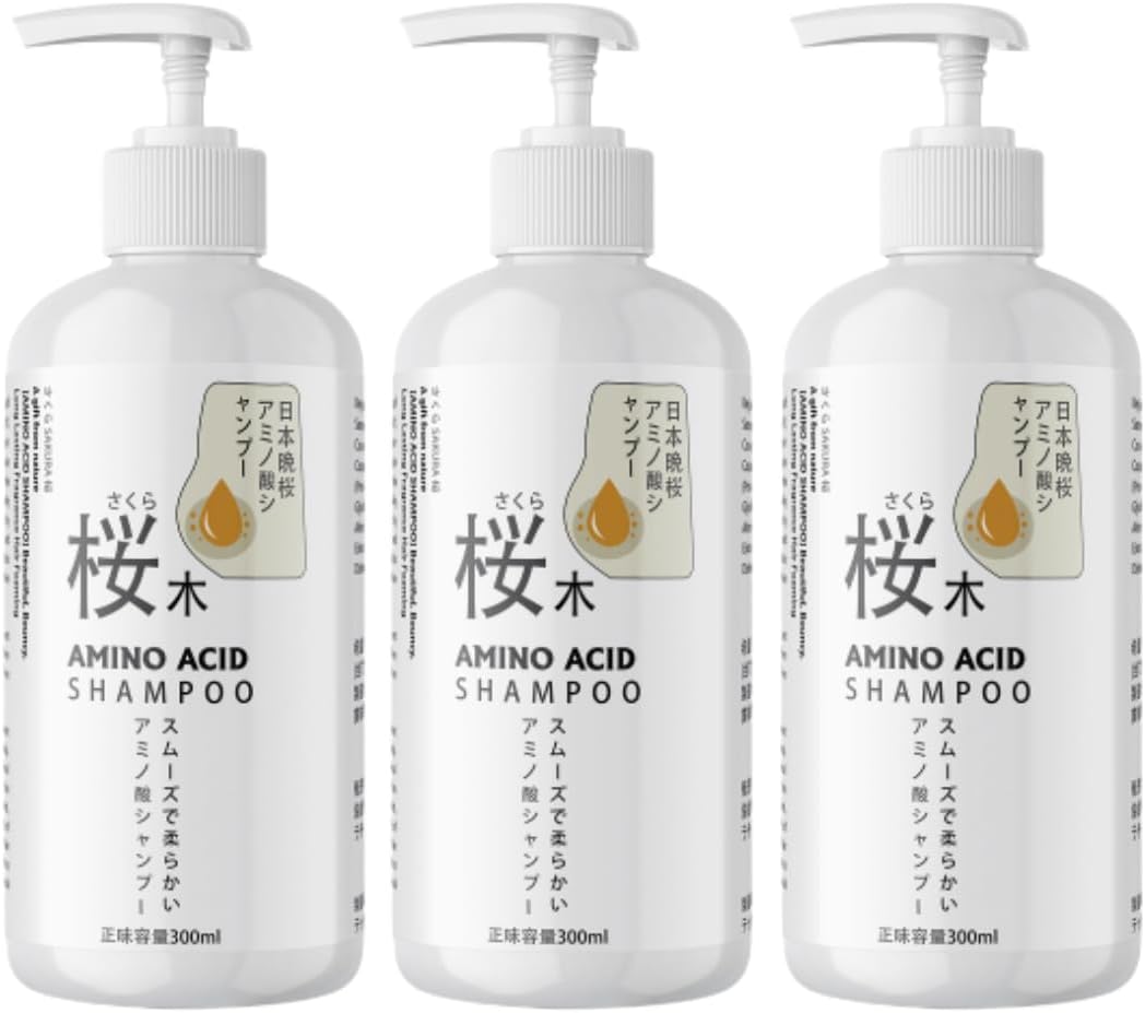 Sakura Shampoo Japanese, Japan Evening Sakura Tree Shampoo, Thick and Smooth Hair (Pack of, 3)