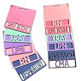Lifgif Emotionaltouch Personalized Horizontal Acrylic Badge Buddy Custom Name Healthcare Worker Badge Tag RN Badge Holders for Teacher Nurse Doctor Student Professional Administrative Office Gift