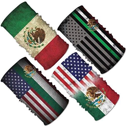 Image of 4Pcs Magic Headwear Neck Gaiter Tube Scarf Headbands Bandana Balaclava for Outdoor Running Cycling Skating Work Out