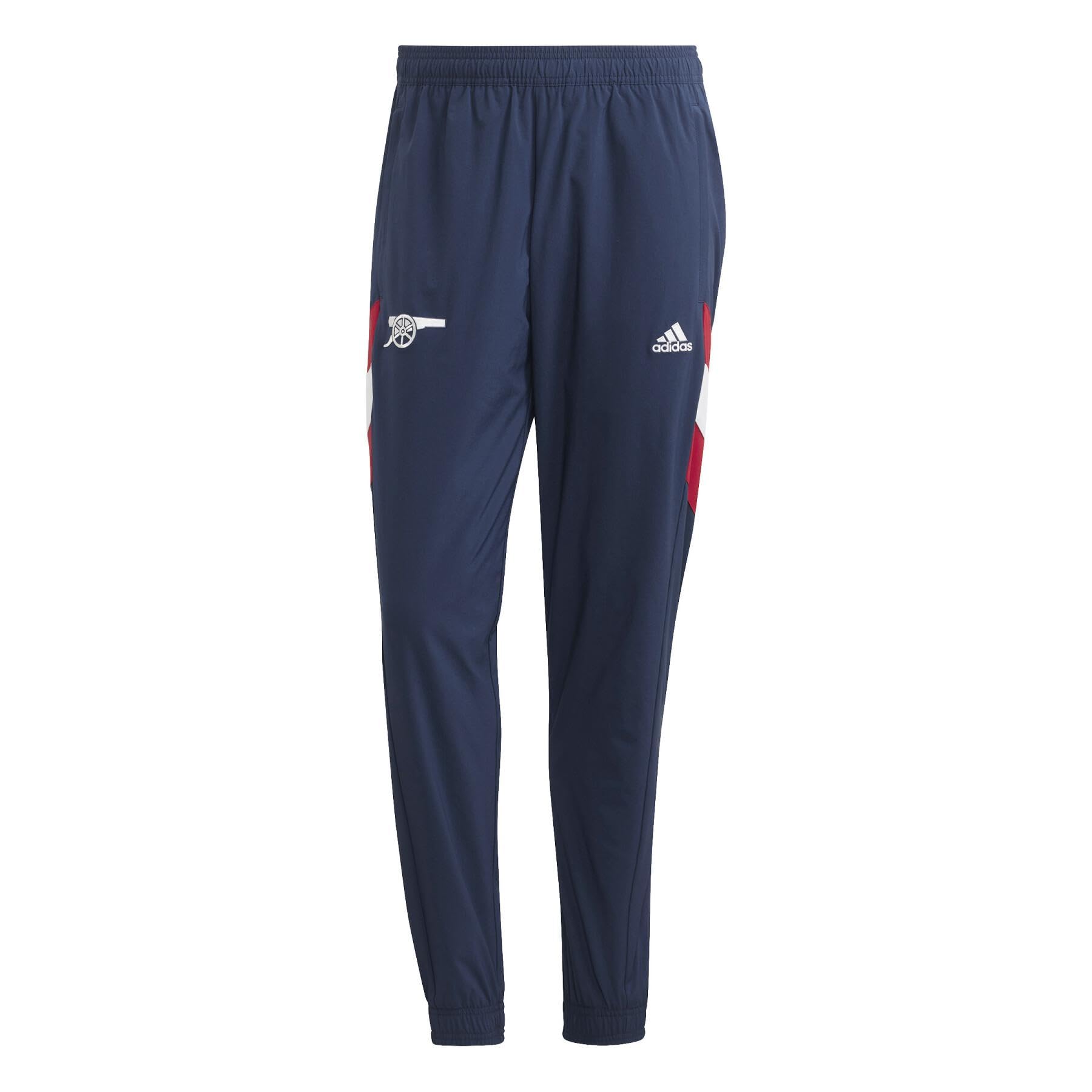 Adidas Arsenal FC Tracksuit Trousers, Navy and Red, Canon Logo, Blue, M