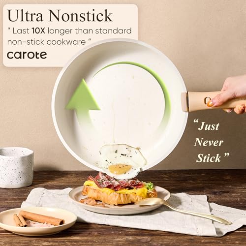 Image of CAROTE 33pcs Pots and Pans Non Stick, Cookware Sets Detachable Handle, Induction Kitchen Pots and Pans, NonStick Cooking Set, Oven /Dishwasher /Fridge Safe, Space Saving
