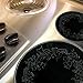 Range Kleen 4 Pack Round Ivy Embossed Black Burner Kovers With 2 Small 8.5 Inch and 2 10.5 Inch
