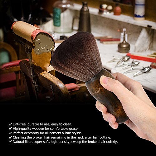 Anself Large Hair Cutting Neck Duster Brush Professional Barber Natural Fiber Wooden Handle Cutting Kits Type1