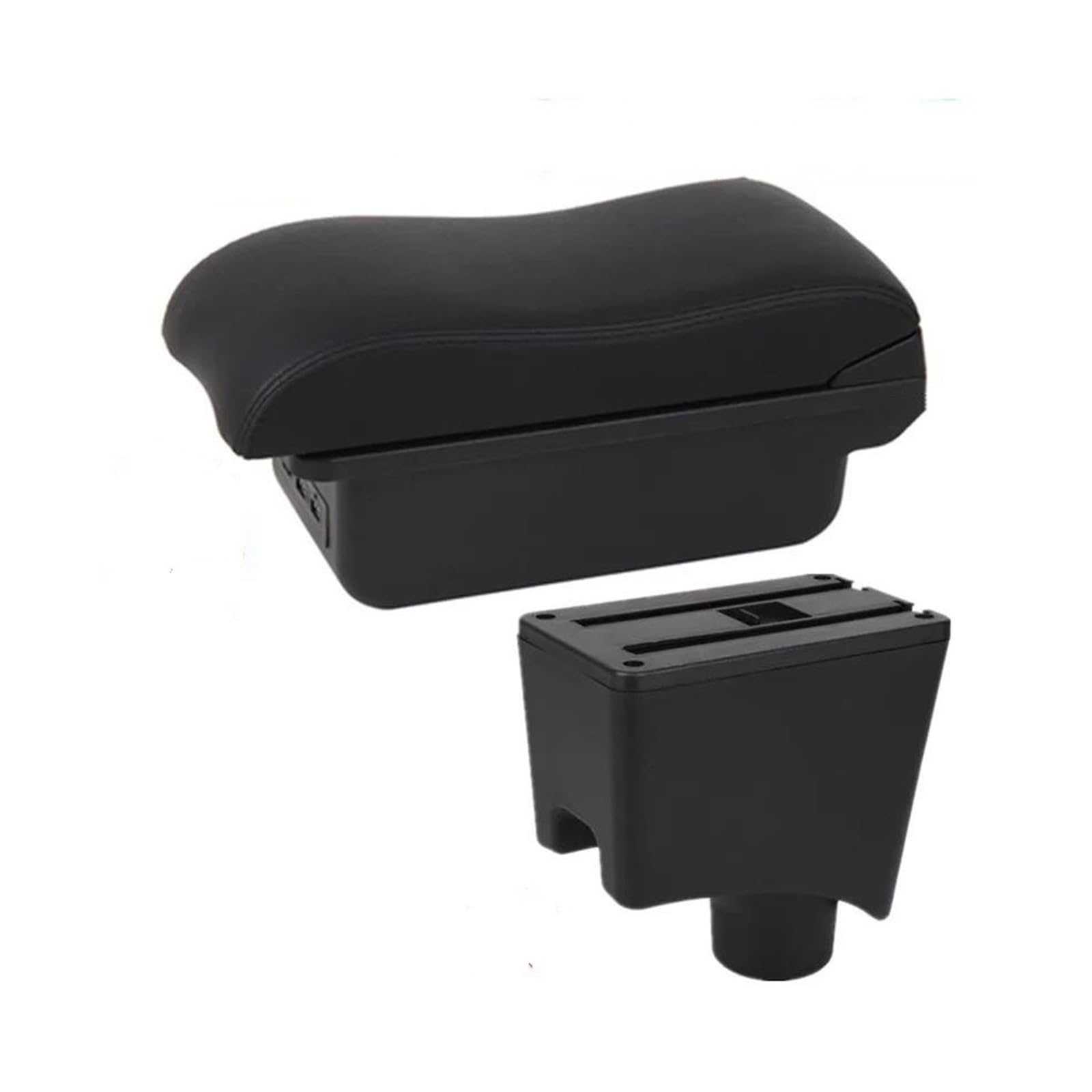 OOPUHKSY Car Accessories Armrest Box For Lada For LARGUS Storage Box(B2 black line 3USB)