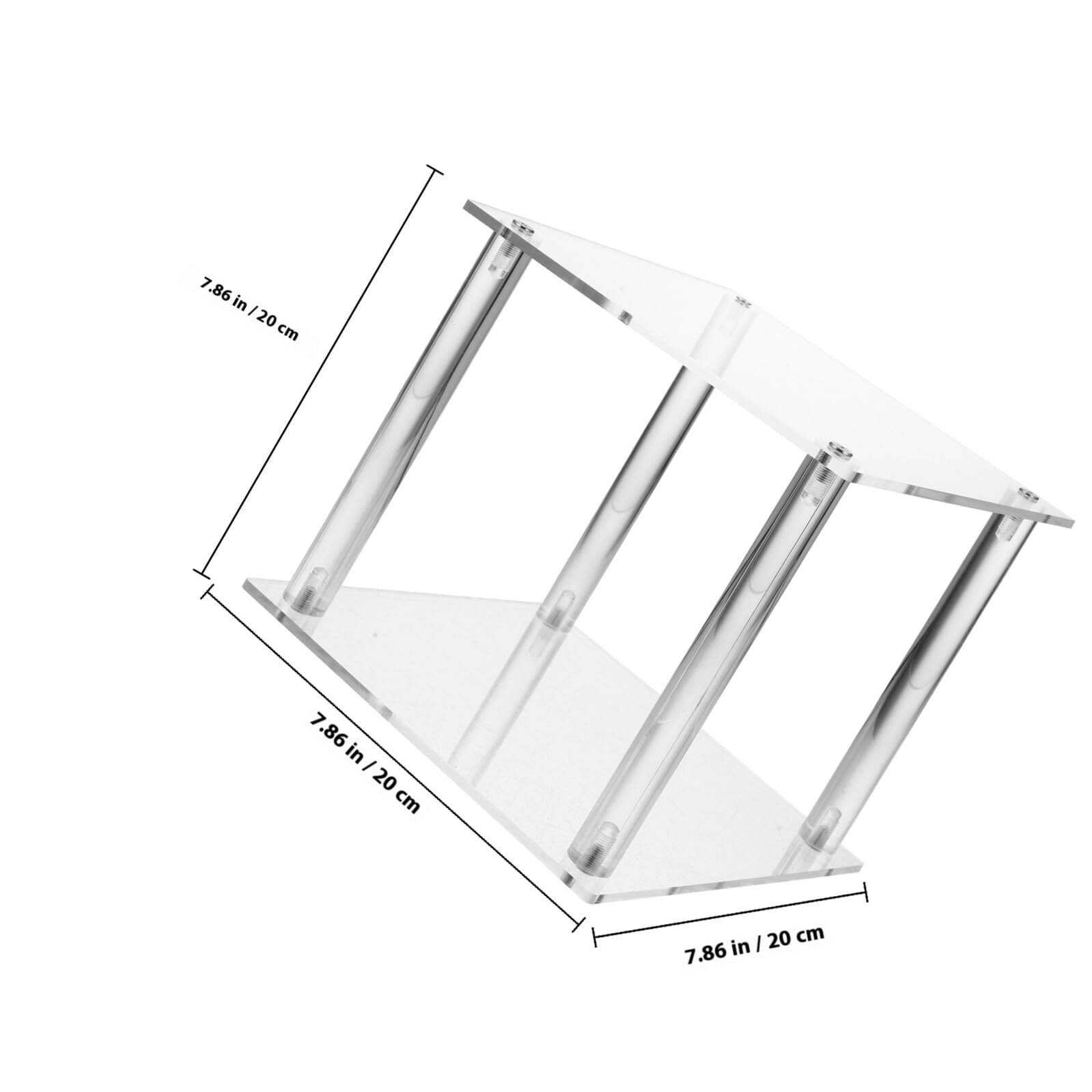 Acryl Blumenständer Quadratischer Transparenter Ständer 20X20X20cm Geeignet für Hochzeitsdekorationen und Blumendekorationsbasis für Desserttische