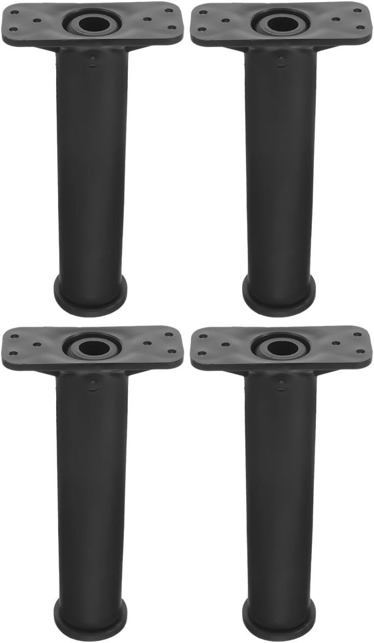Veemoon 4pcs Bed Support Frame Plastic Metal Bracket Adjustable Bed Risers Adjustable Metal Frame Replacement Bunkie Board King Legs Support Legs (18-20CM)