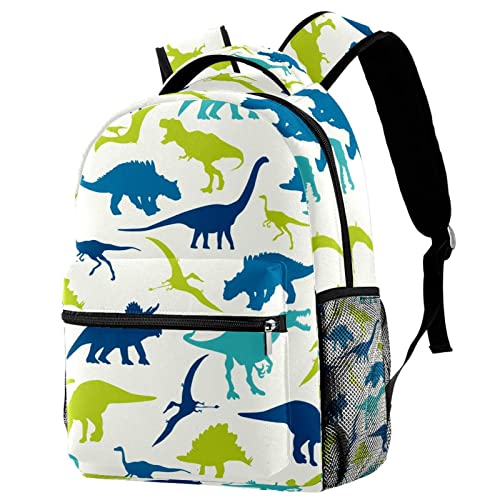 Sac à dos voyage avec porte-bouteille dinosaure pour fille garçon bagage scolaire loisirs