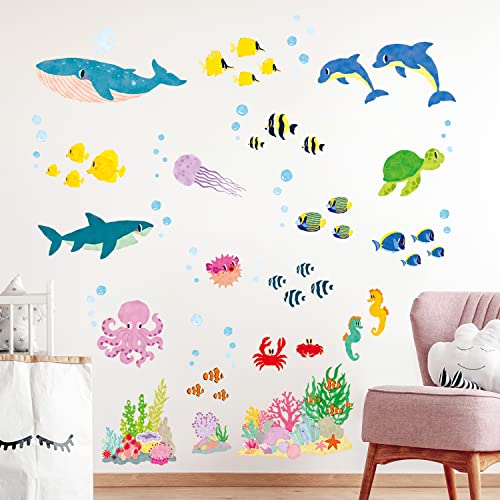 DECOWALL BA-2014s Vinilos Decorativos Fondo Marino Tortuga miniatura 2