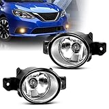 SPIEGEER Fog Lights for 2007-2018 Nissan Altima,2007-2014 Maxima,2013-2016 Pathfinder,2012-2019 Versa,2004-2019 Sentra Replacement Kit for 2008-2016 Rogue with H11 12V 55W Halogen Bulbs(Clear Lens)