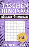 Taschen BINOXXO 14x14 Rätselbuch für Erwachsene - 200 Rätsel Schwer - Klever Crew 