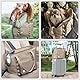 pecute Hundetasche für Kleine Hunde 4kg, Tragetasche Hund Hundetragetasche Leichte, Faltbare Hundetransportbox, Katzen Transporttasche für Unterwegs (Khaki)