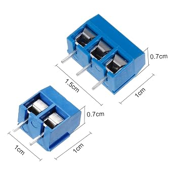 60pcs 5mm Pitch 2 Pin & 3 Pin PCB Mount Screw Terminal Block Connector for Arduino (50 x 2 Pin, 10 x 3 Pin)
