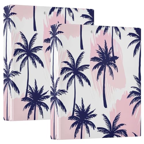 Rplife E01W24021 D-Ringordner Palmenmuster 2er-Set