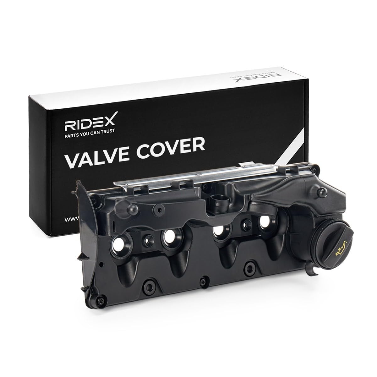 RIDEX 977C0018 Tapa de balancines con junta para la tapa de culata de cilindro con tapa Compatible con VW Polo V Hatchback 6R1, 6C1